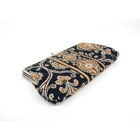 Vera Bradley Caffe Latte  Double Kisslock Wallet - Picture 6 of 13